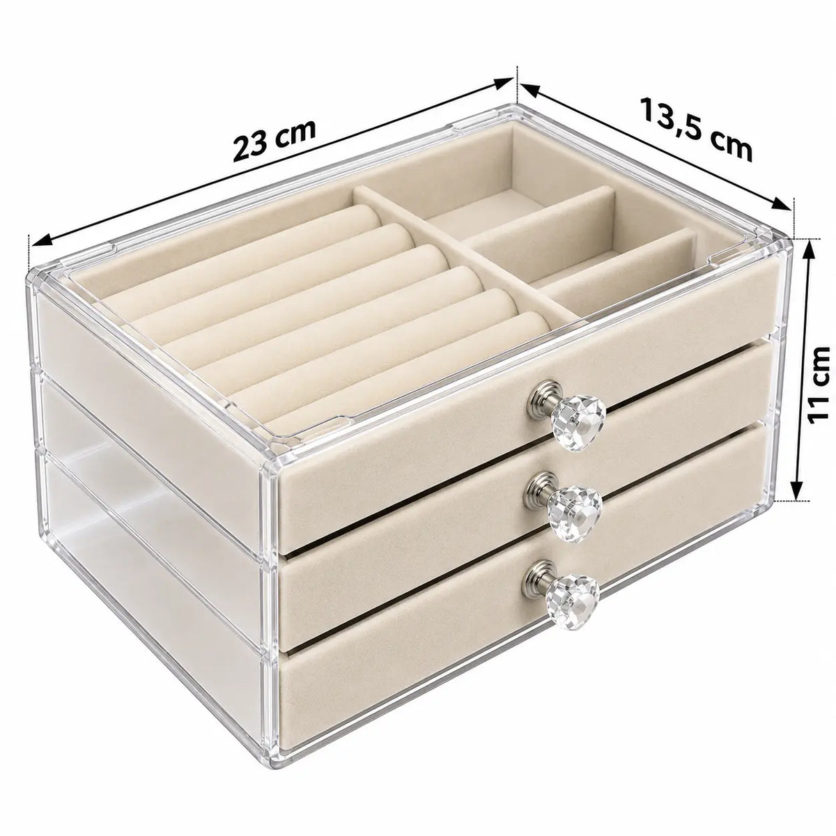 JewelBox – Organizador de Joyas con 3 Cajones