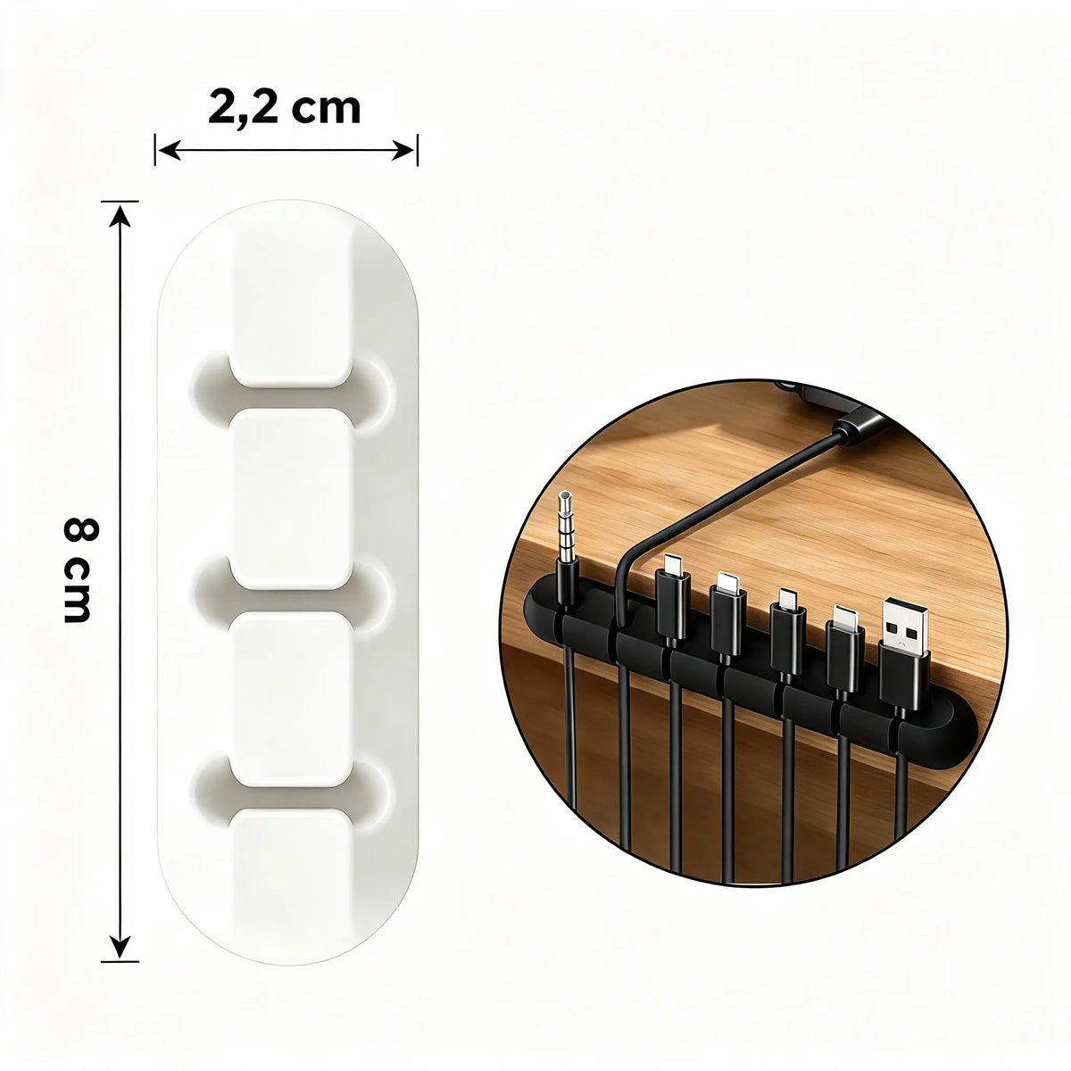 CableFix – Clips Organizadores de Cables Adhesivos