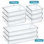 ClearBox – Kit de 9 Organizadores Transparentes para Cajones