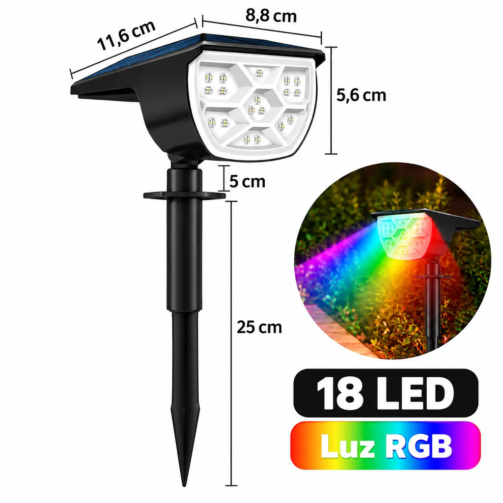 SolarBeam – Foco Solar LED para Exterior