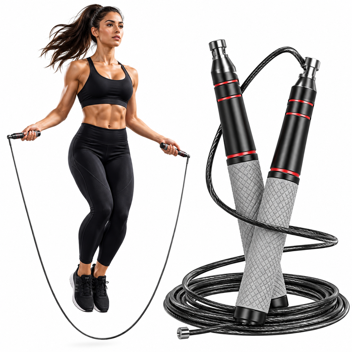 SpeedFit – Comba de Velocidad Ajustable para Entrenamiento