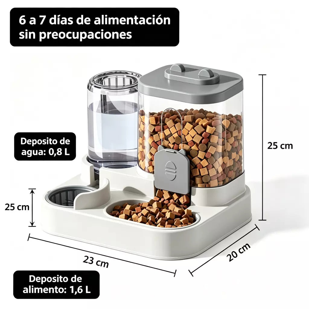 DualPet – Comedero y Bebedero 2 en 1 para Gatos