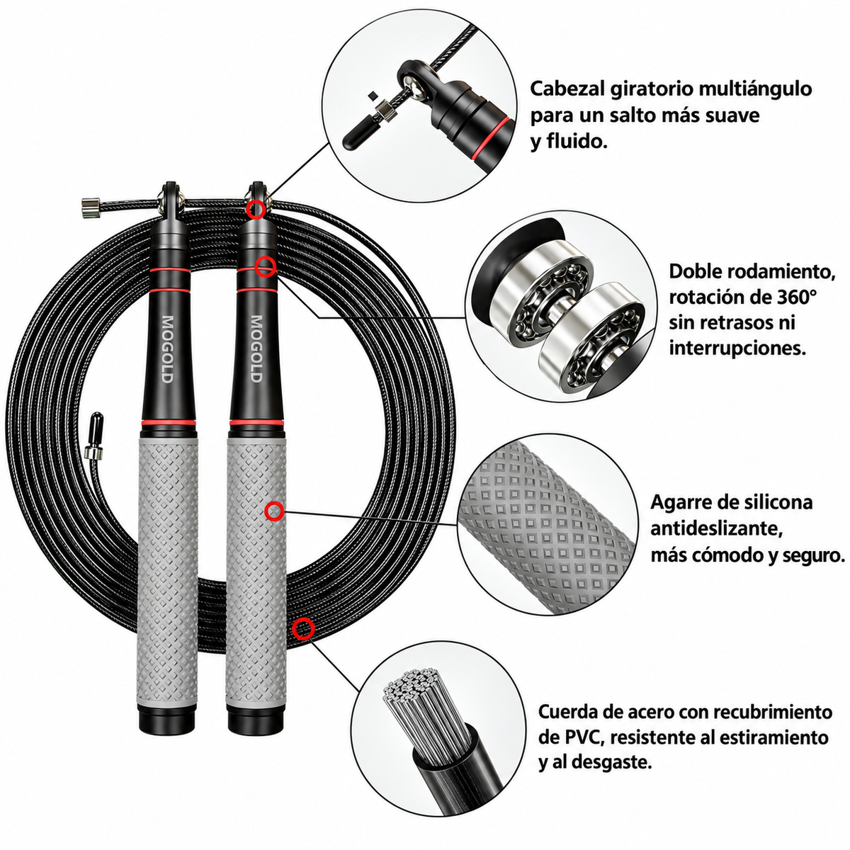 SpeedFit – Comba de Velocidad Ajustable para Entrenamiento