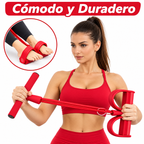 FlexPull – Extensor Elástico de 4 Tubos con Pedales
