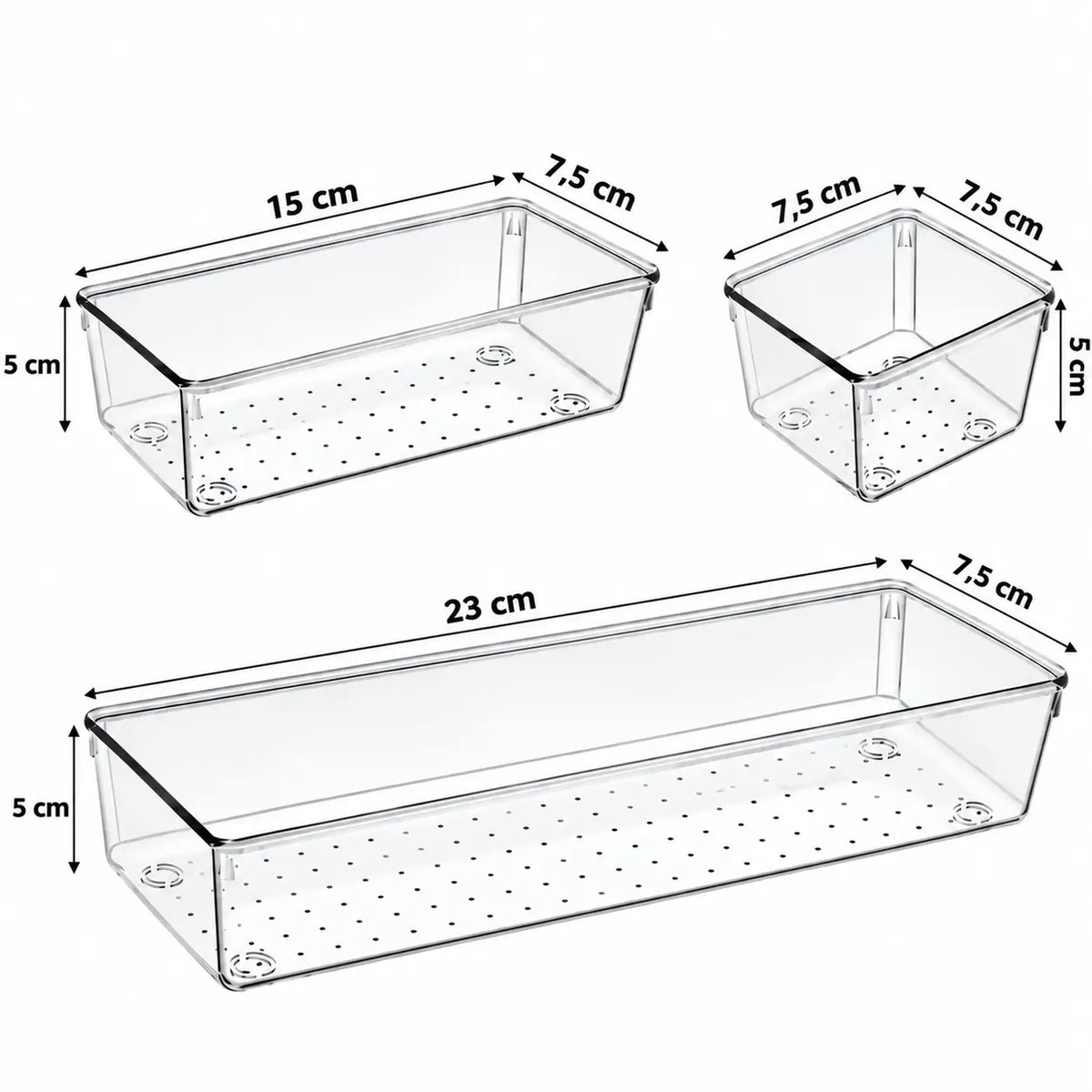 ClearBox – Kit de 9 Organizadores Transparentes para Cajones
