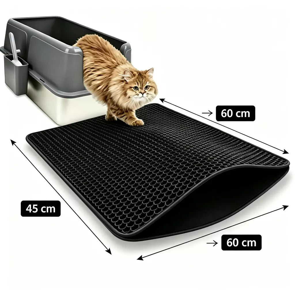 LitterTrap – Alfombrilla Doble Capa para Arena de Gatos