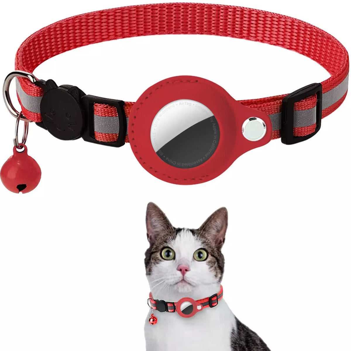 CatTrack – Collar Ajustable para Gatos con Soporte para AirTag