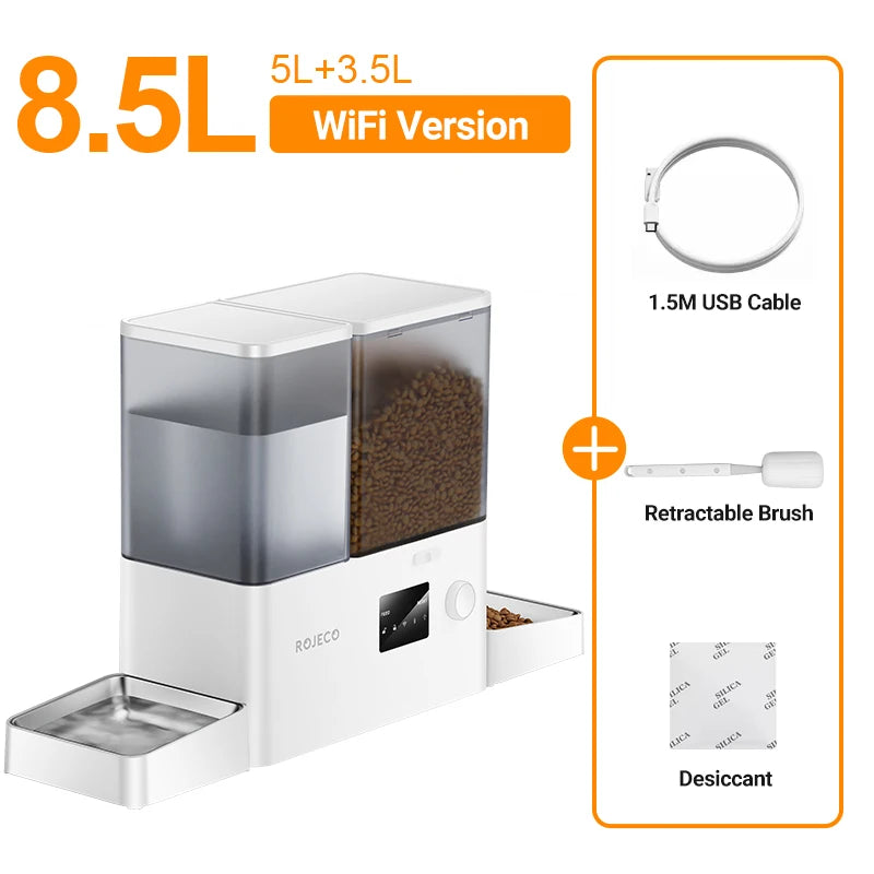 PetFlow Duo – Comedero y Bebedero Automático 2 en 1 Rojeco