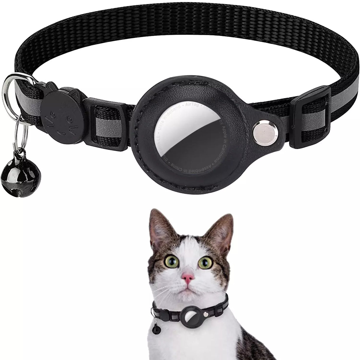 CatTrack – Collar Ajustable para Gatos con Soporte para AirTag