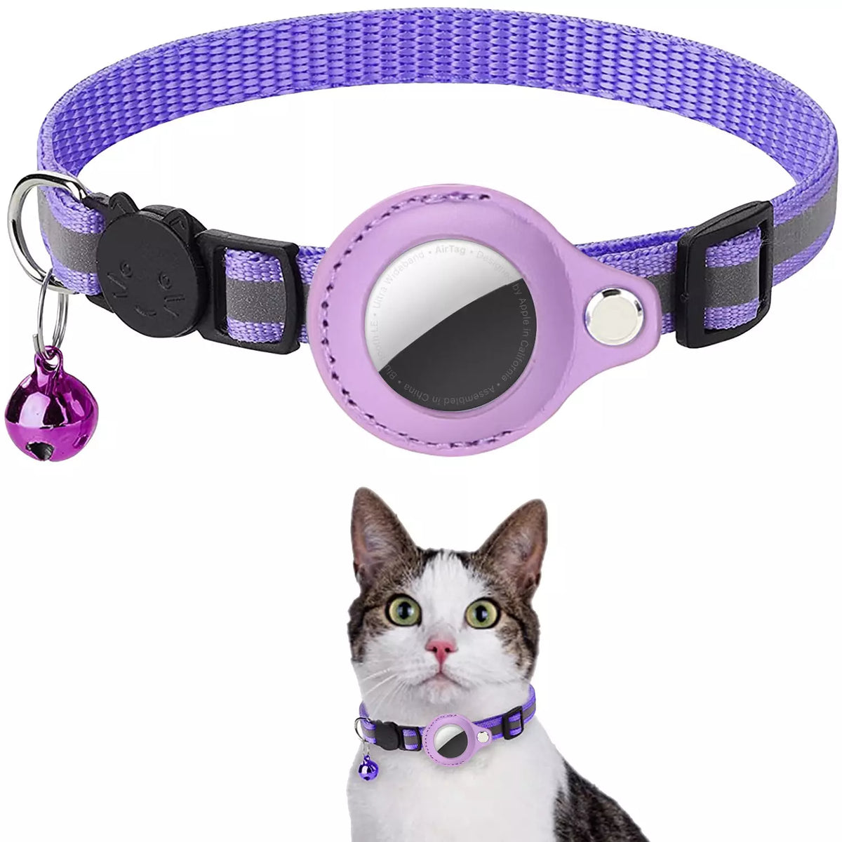 CatTrack – Collar Ajustable para Gatos con Soporte para AirTag