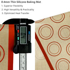 1PC Silicone Baking Mat for Oven, Thin 0.4mm, Reusable Non Stick Heat Resistant Bakeware Sheets Liner Baking Tools for Cookie