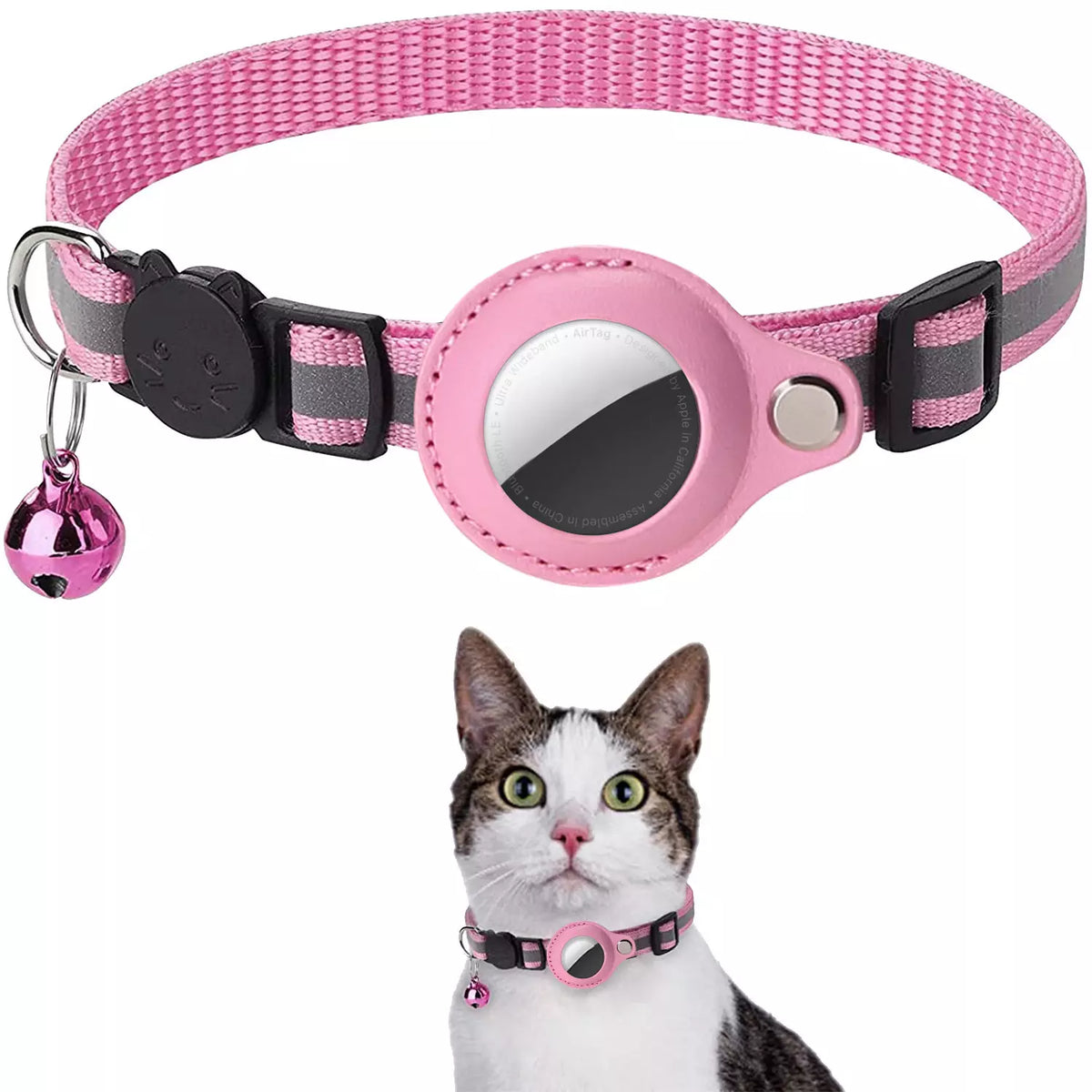 CatTrack – Collar Ajustable para Gatos con Soporte para AirTag