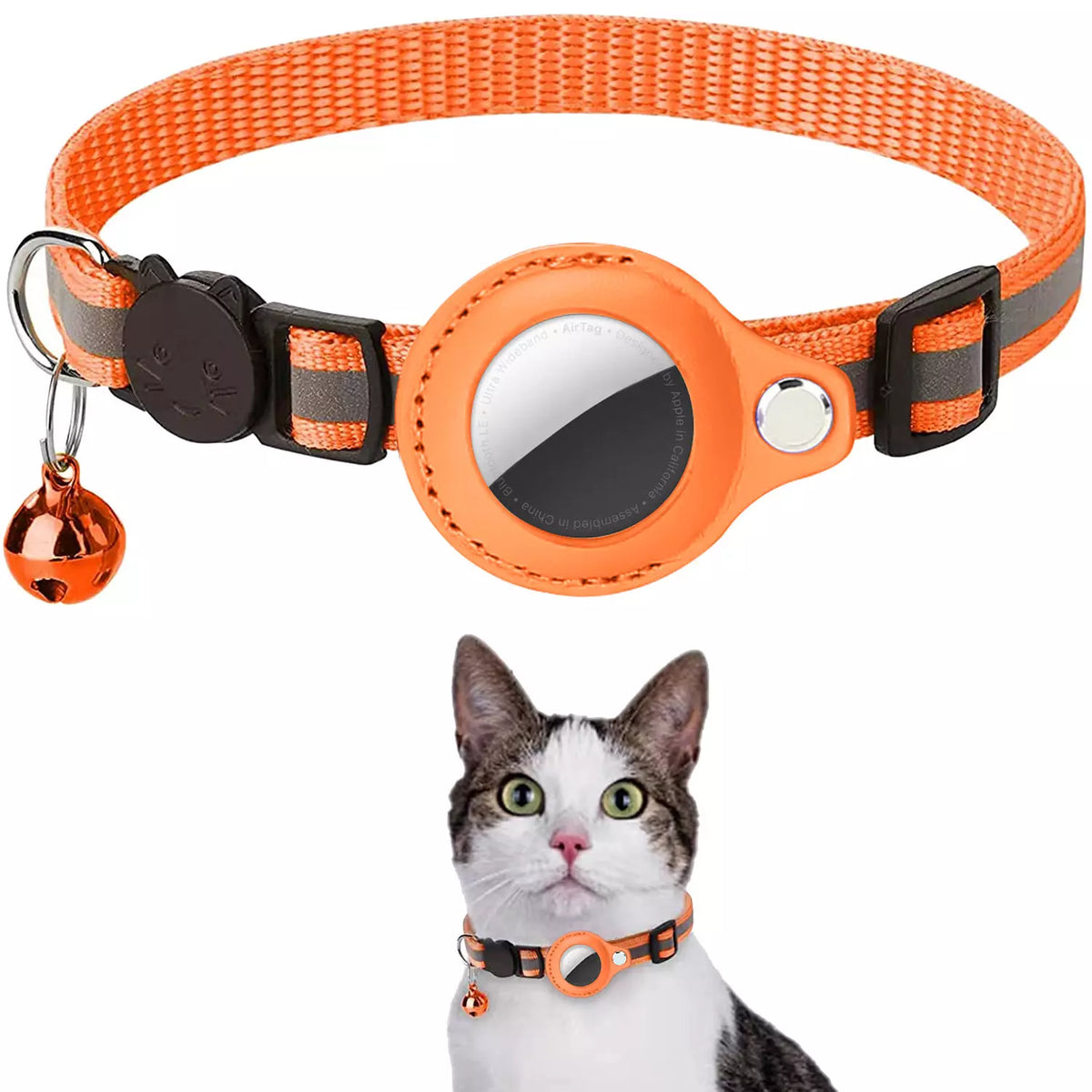 CatTrack – Collar Ajustable para Gatos con Soporte para AirTag