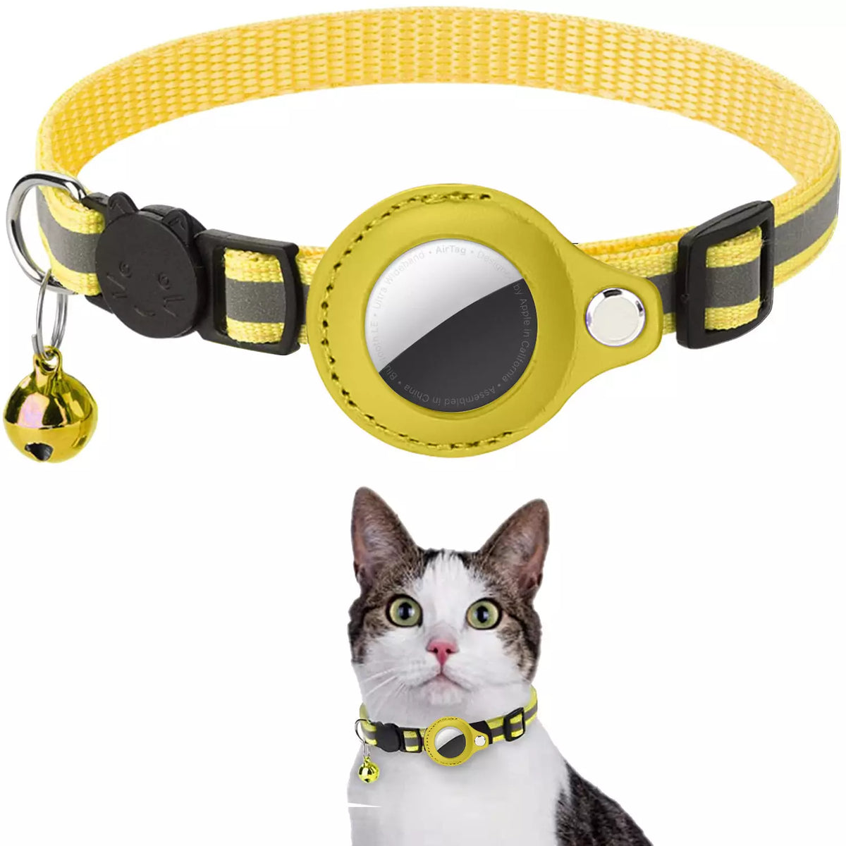CatTrack – Collar Ajustable para Gatos con Soporte para AirTag