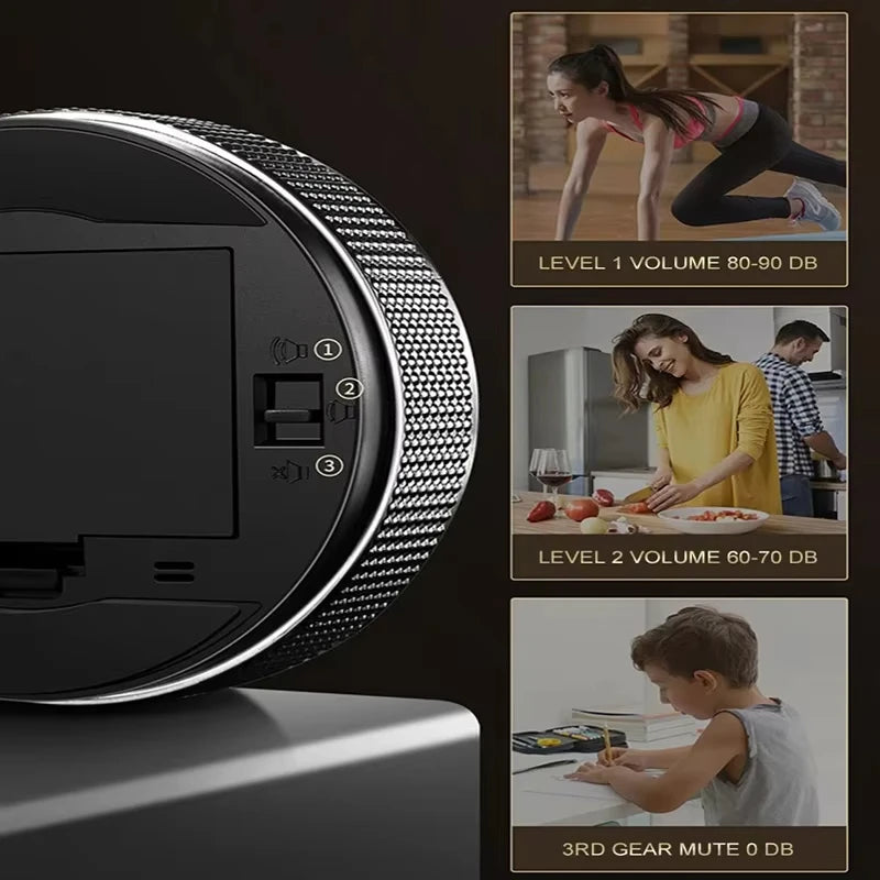 DINRGO Magnetic Kitchen Timer Digital Timer Manual Countdown Rotary Timer Mechanical Cooking Timer Cooking Shower Stopwatch