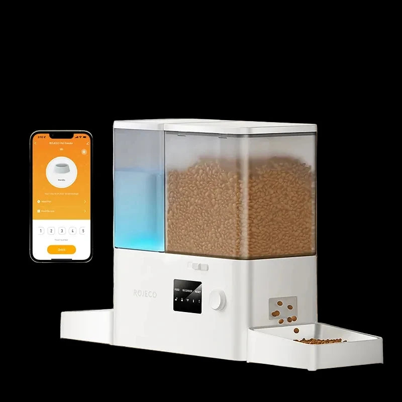 PetFlow Duo – Comedero y Bebedero Automático 2 en 1 Rojeco