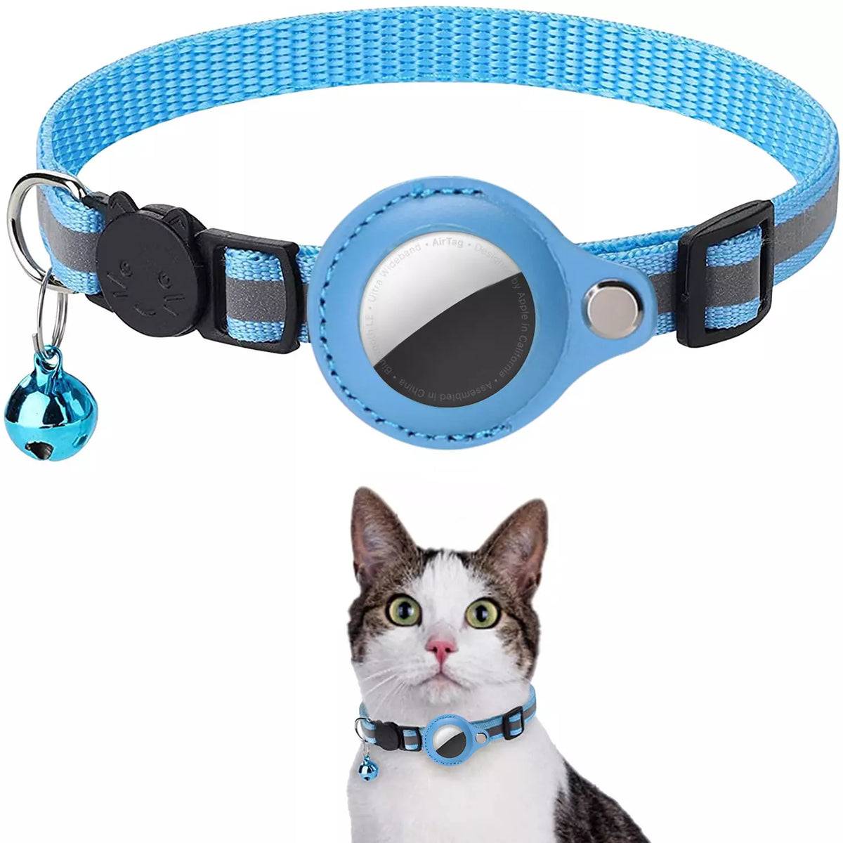 CatTrack – Collar Ajustable para Gatos con Soporte para AirTag