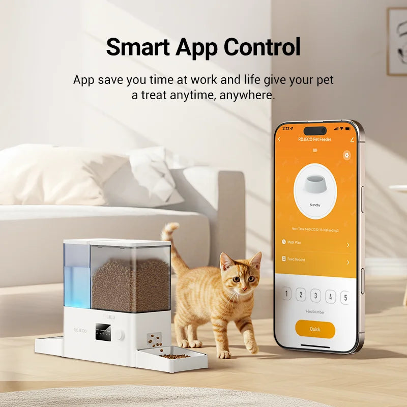 PetFlow Duo – Comedero y Bebedero Automático 2 en 1 Rojeco