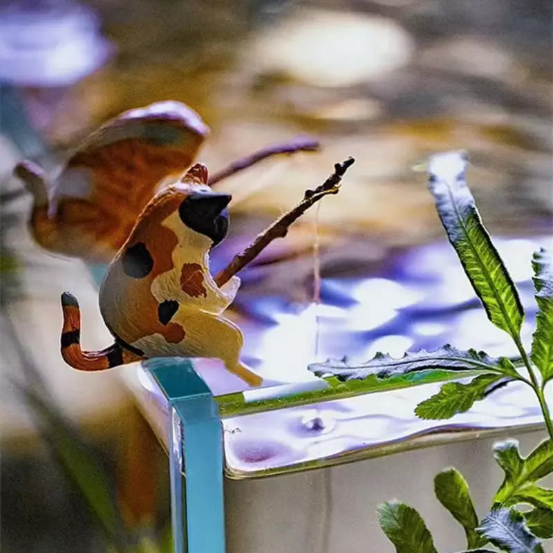 AquaCat – Figura Decorativa de Gato para Acuario