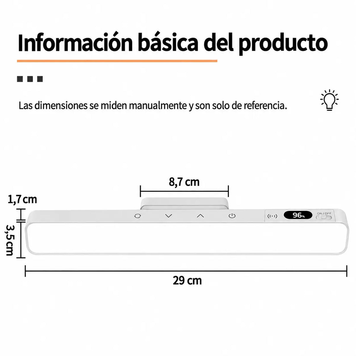 TouchLight – Lámpara LED Recargable con Control Táctil