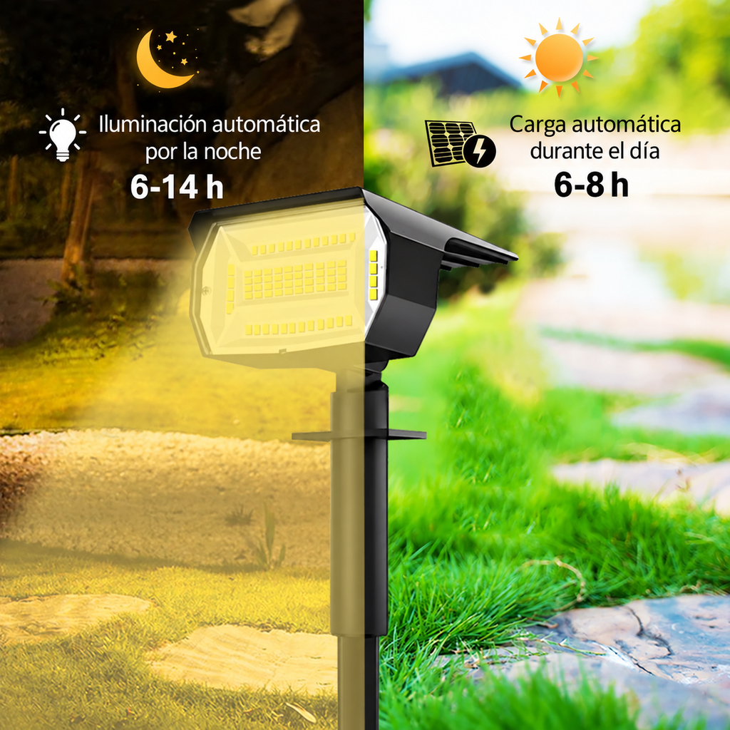 SolarBeam – Foco Solar LED para Exterior