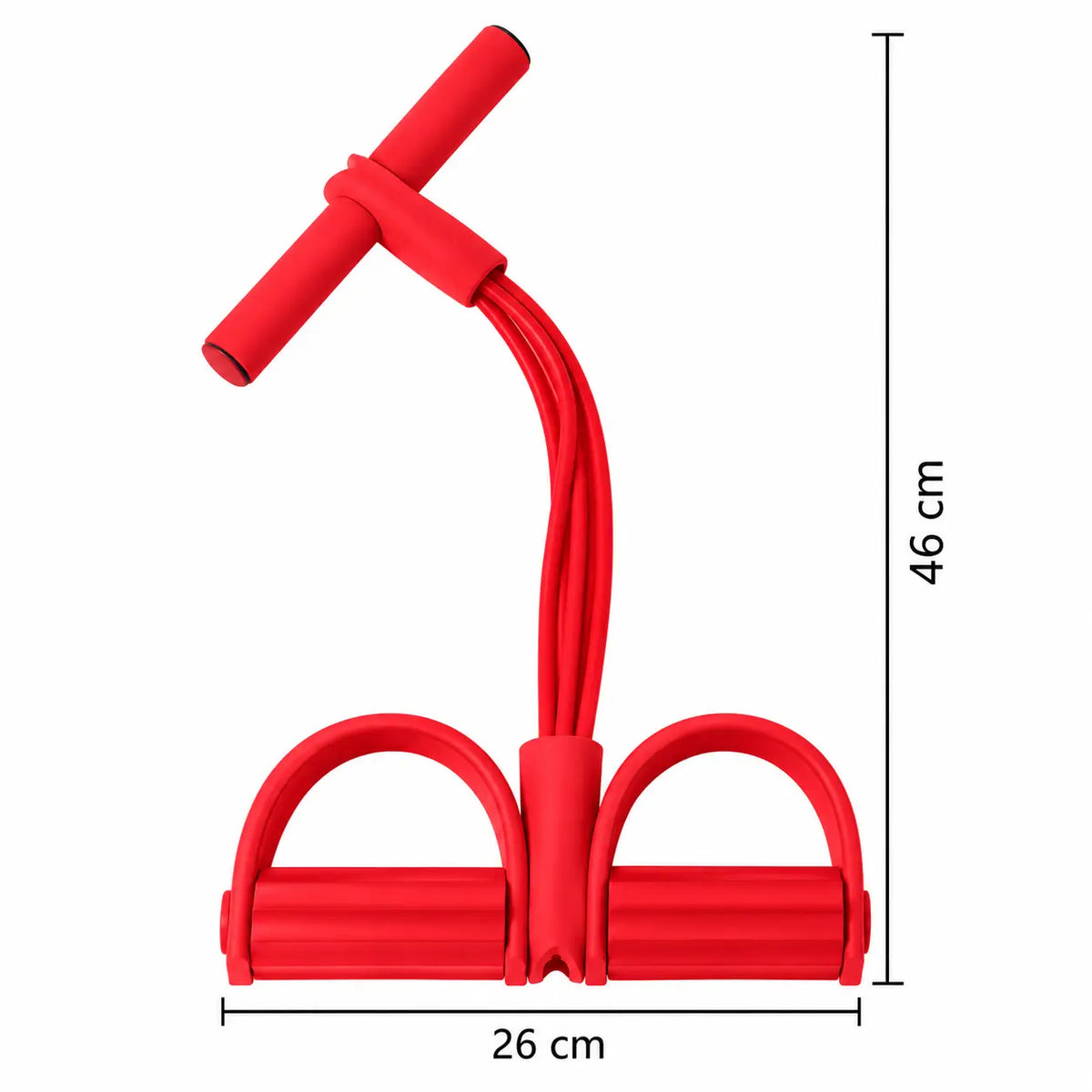 FlexPull – Extensor Elástico de 4 Tubos con Pedales