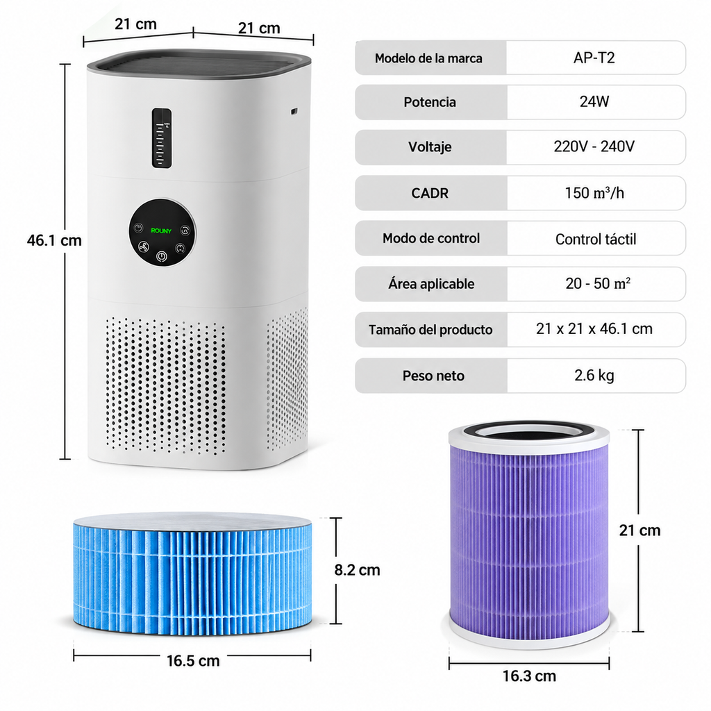 PureAir – Purificador y Humidificador de Aire 2 en 1
